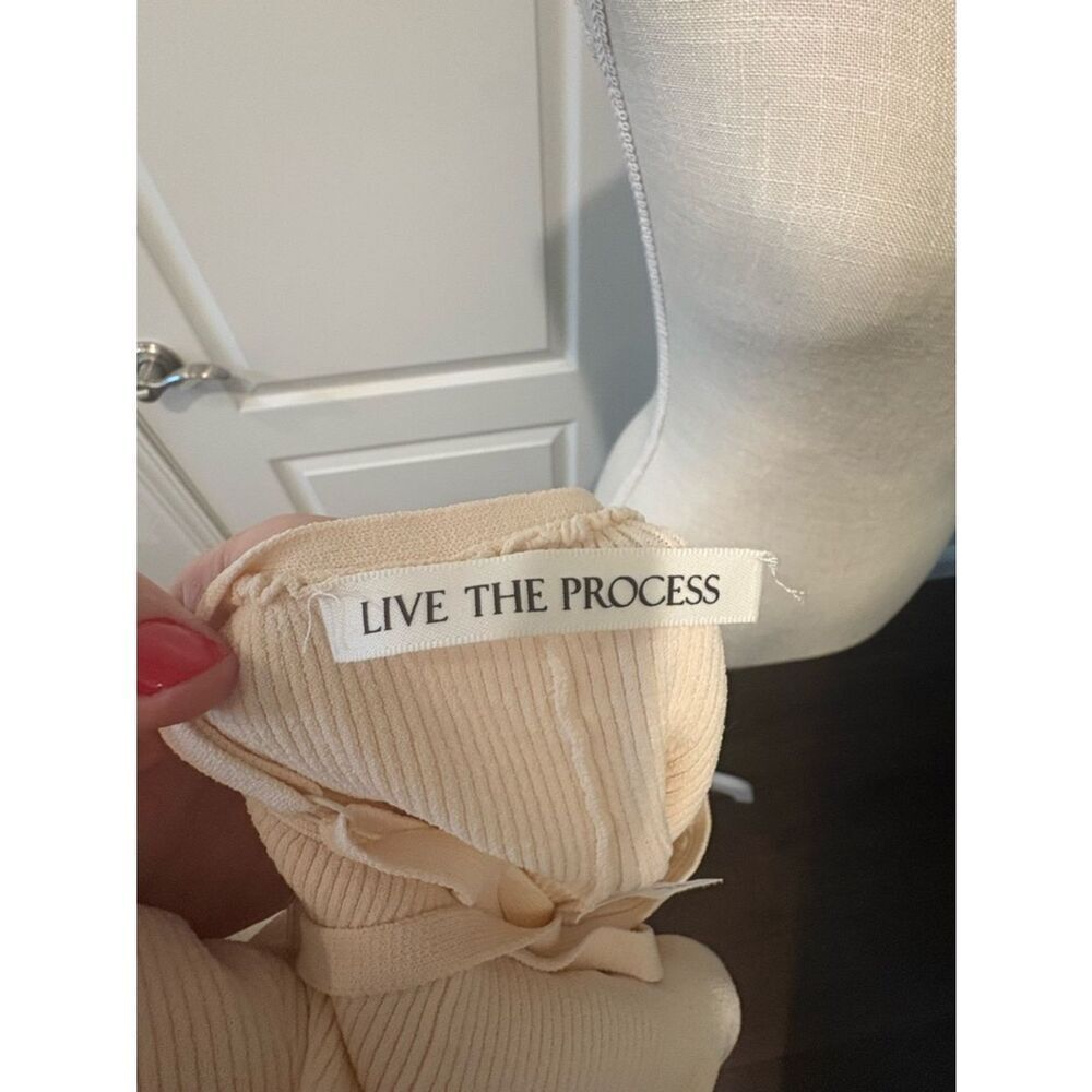 Live The Process Cream Ribbed jumpsuit - Picture 5 of 6